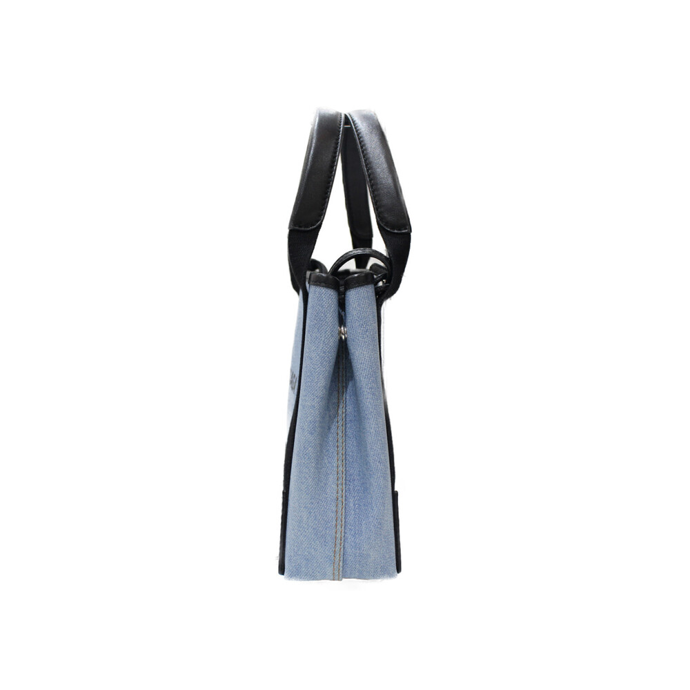 BALENCIAGA Cabas XS Handbag Shoulder Bag Denim Leather Blue Black Pouch - Picture 2 of 7